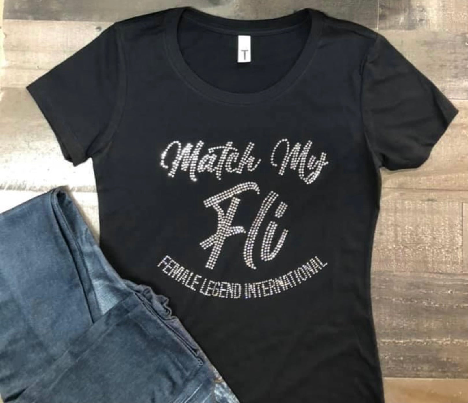 Match My FLI - Black Bling T-Shirt